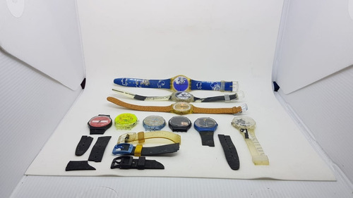 Lote Com 9 Relogios Swatch 3 Com E 6 Sem Pulseiras  A14