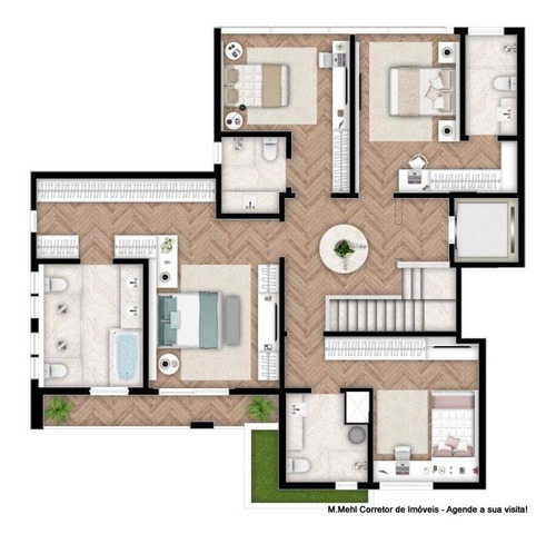 Imagem 30 de 30 de Apartamento Com 4 Dormitórios À Venda Com 413.98m² Por R$ 3.369.000,00 No Bairro Cabral - Curitiba / Pr - M2ca-dh82a