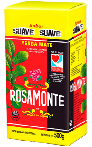 Pack X 6 Yerba Mate Rosamonte Suave X 500 Grs