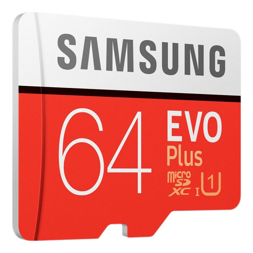 Cartão Memória Microsdxc 64gb Evo Plus 100mbs Samsung Cadapt