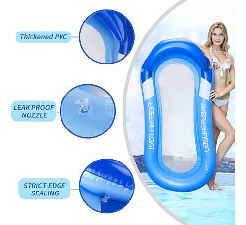 Water Lounge,colchón Reclinable Inflable Para Cama Flotante