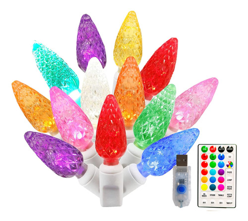 Meimei Lighting Luces De Navidad C6 Que Cambian De Color, 16