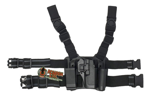 Imagen 4 de 9 de Piernera Serpa Holster Glock 17/19 Tipo Blackhawk Pistolera