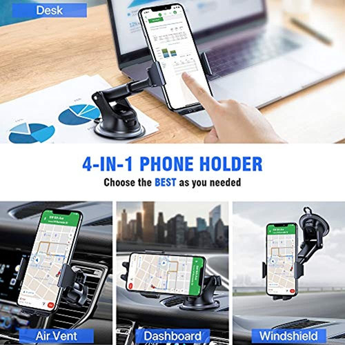 Miracase 4-in-1 Cell Phone Holder For Car, Universal Car Pho