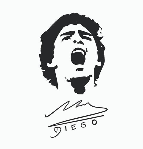 Vinilos Decorativos Diego Maradona Futbol Calco Stickers