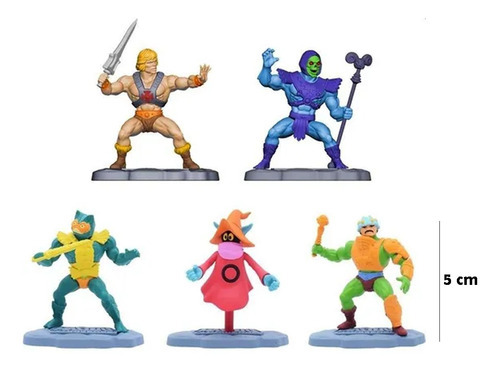 Coleção 5 Mini Figuras He-man Masters Of The Universe Mattel