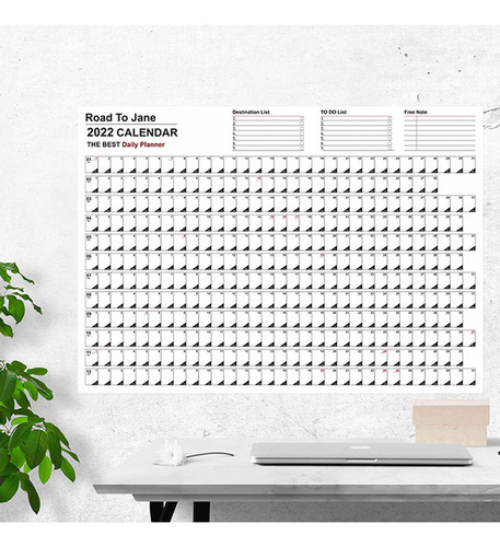 Planificador De Calendario De Pared Grande Para 2024: Anual