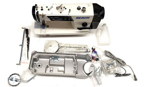 Maquina De Coser Recta Industrial Con Motor Servo Completa Color Blanco