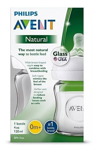 Mamadeira Vidro Philips Avent Natural 120ml - Pronta Entrega