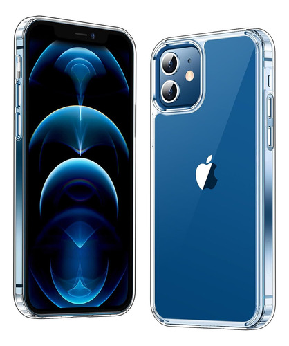 Carcasa Silicona Antigolpes Para iPhone 12 Transparente 