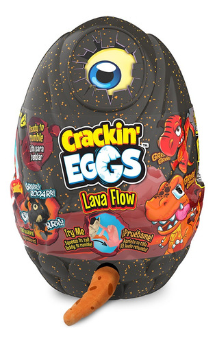 Huevo Crackin Eggs Lava Original. Peluche Vibra Y Ruge. Mpuy