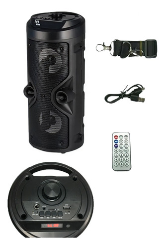 Parlante Bluetooth 8 Con Luces  Microsd Usb Con Control
