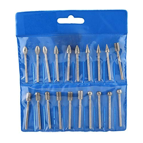 20pcs Pulido Molino Bit Conjunto Corindón Diamante Reb...