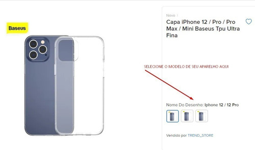 Imagem 2 de 7 de Capa iPhone 12 / Pro / Pro Max / Mini Baseus Tpu Ultra Fina