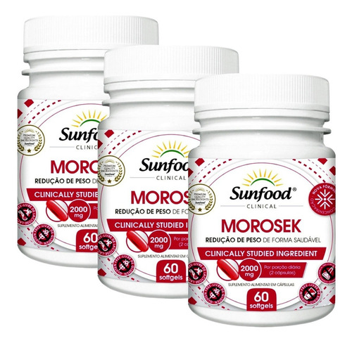 Suplemento Em Softgels Sunfood Morosil Laranja Moro 3potes Sabor Sem sabor