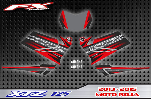 Calcos Simil Original Yamaha Xtz 125 2013-2015 Fxcalcos