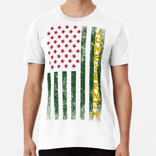 Remera Juneteenth Freedom Day American Flag Con Colores Afri