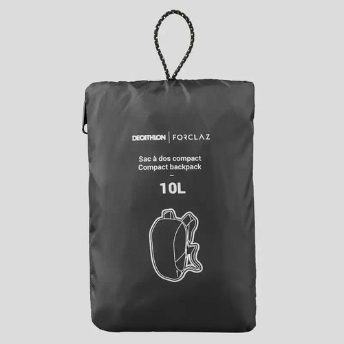Combo X4 Mochilas Negra Plegable 10l Travel Forclaz Decathon Negro