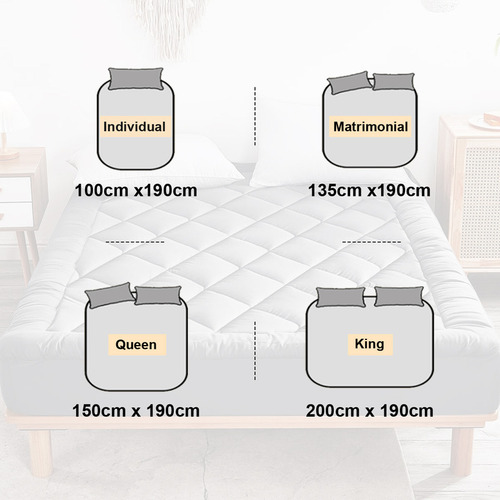 Funda De Colchón Súper Suave 4d Algodón 600hilos Matrimonial