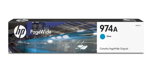 Imagen 1 de 4 de Cartucho Hp 974a Cyan Original L0r87a Pagewide Hp 452 477