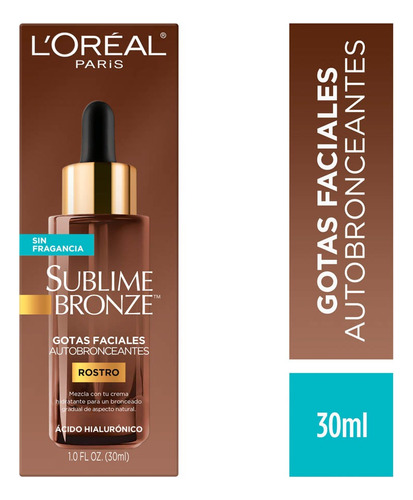 Sublime Bronze Skin Care crema 30mL autobronceante L´oreal gotas faciales