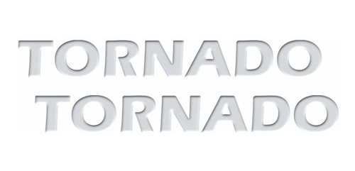 Emblema Adesivo Resinado Tornado S10 Prata Par S10r72 Fgc