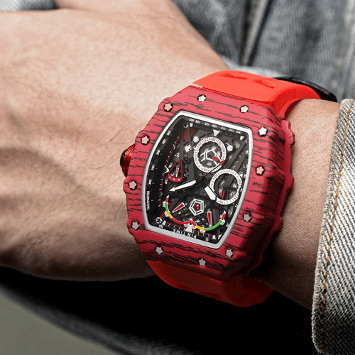 Reloj De Silicona Con Cronógrafo Luminoso Pintime 8132