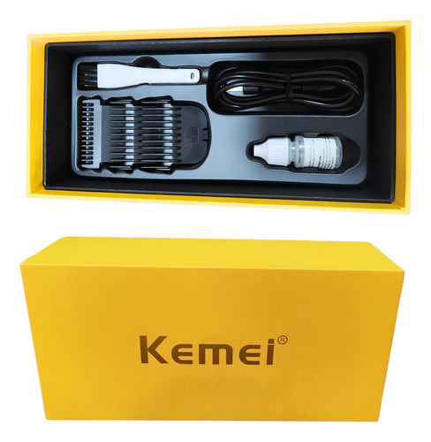Maquina De Cortar Cabelo Profissional Elétrico Recarregavel Cor Dourado 110v/220v