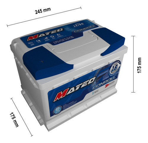 Imagen 2 de 4 de Bateria Mateo Conroll 12x65 (d)