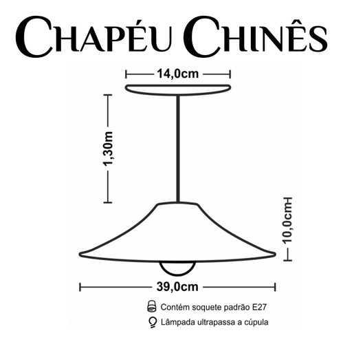 Kit 12 Luminária Pendente Chapéu Chinês Verde Int Verde