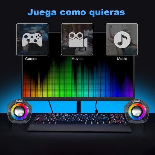 Bocinas Portable Multimedia Rgb Speaker Altavoz De Led