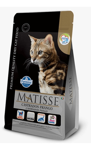 Alimento Matisse Premium Quality Castrados para gato adulto sabor pollo en bolsa de 2kg