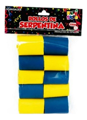 Rollo Serpentina 10m Colores X 10 Confetti - Ciudad Cotillón