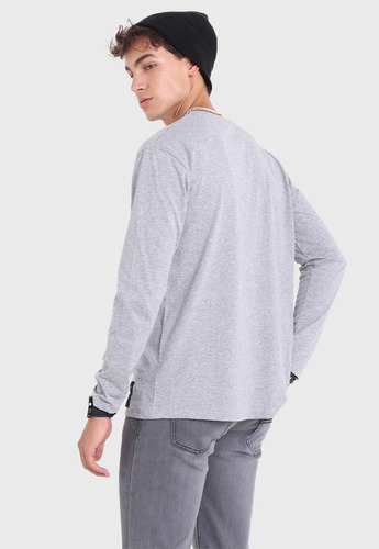 Imagen 3 de 5 de Polera Manga Larga Hombre Soviet Spo2731gr