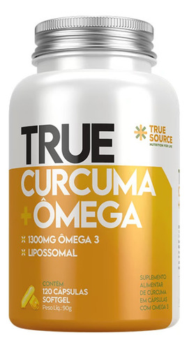 True Cúrcuma (95%) + Ômega 3 (1300mg) True Source - Original