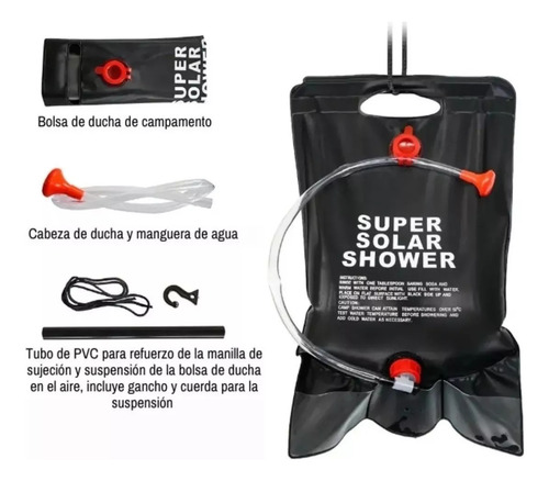 Carpa Baño Camping Vestidor Portatil + Ducha Camping Solar