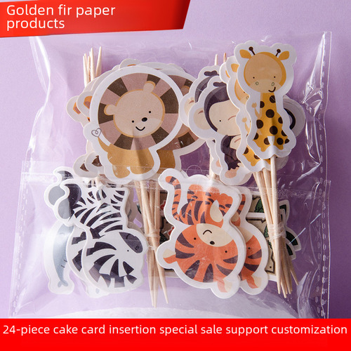Decoraciones De Papel Grueso Santa Para Pastel, Doble Cara