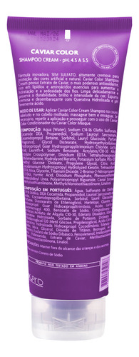 Shampoo Cream K.pro Caviar Color Sem Sulfato 240ml