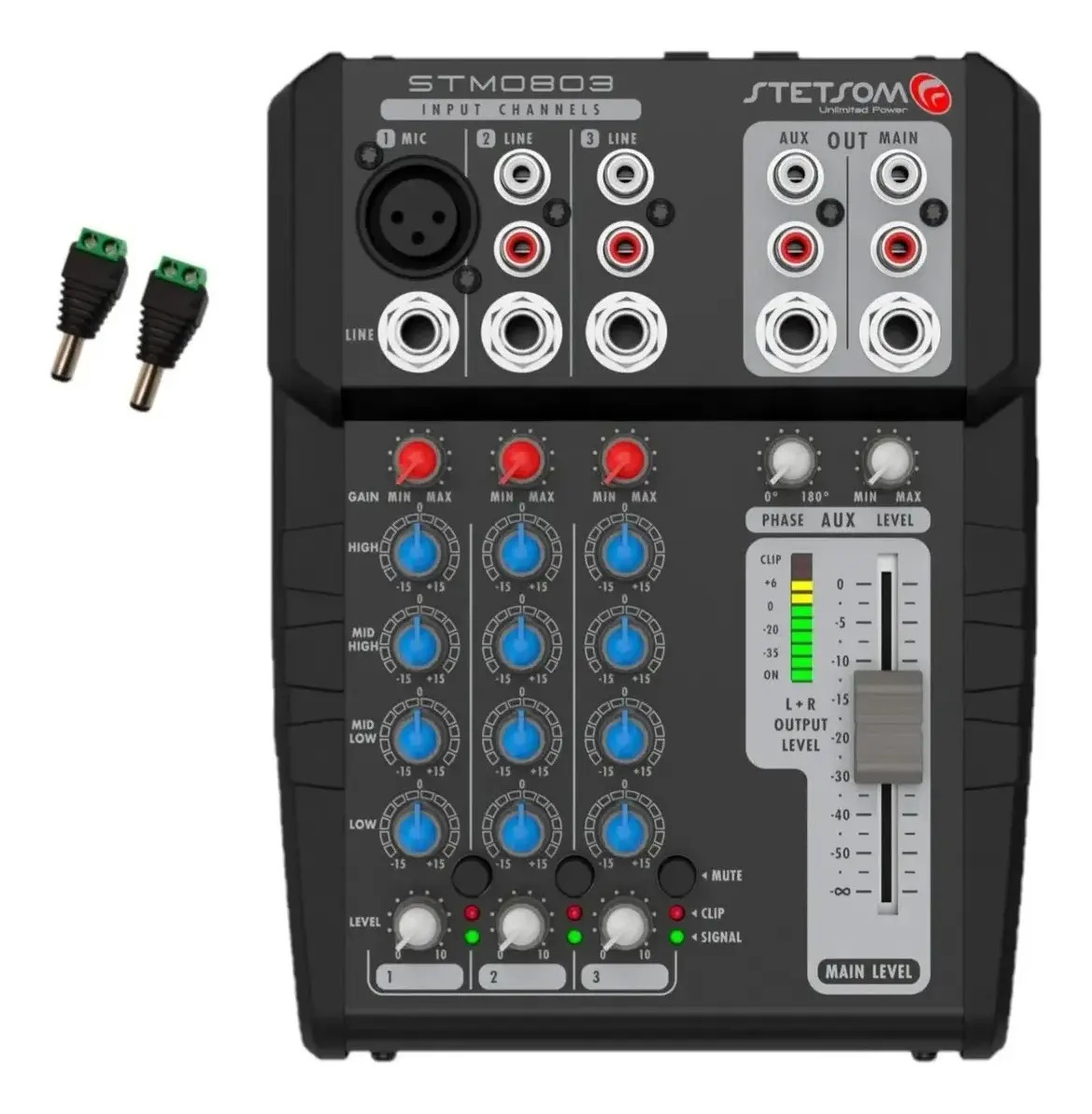 Stetsom Stm0803 Mesa Equalizadora Som 3 Canais Cor Preto