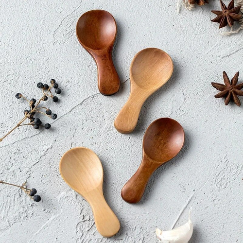 Cucharas Pequeñas De Madera, 4 Unidades, Para Especias De Co