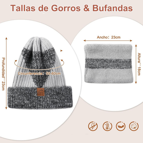 A Gorro De Punto De Invierno Cálido Conjuntode Gorro Y