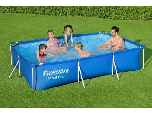 Pileta Rectangular Con Base Metálica Bestway Steelpro 4000 L