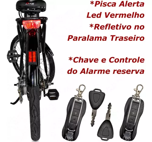 Bicicleta Elétrica Scooter Brasil 800W Aro 26 Garfo Fixo Com