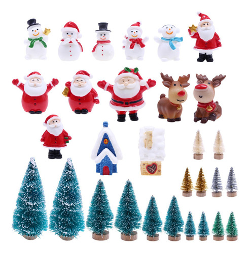Mini De Navidad, Juego De , Accesorios Navideños Para Casa