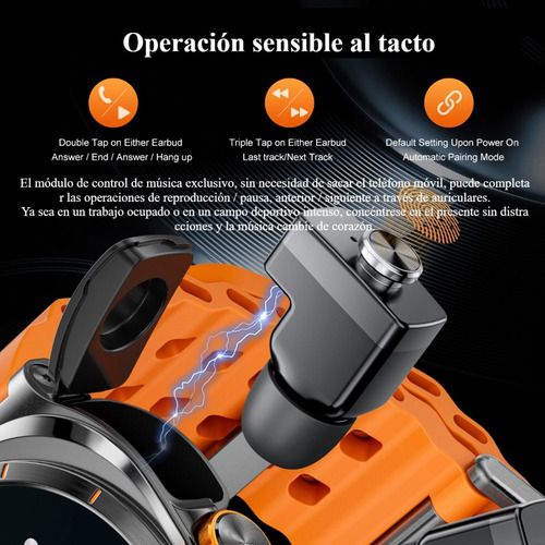 Reloj Inteligente Hombre Smart Watch Auriculares Dos En Uno
