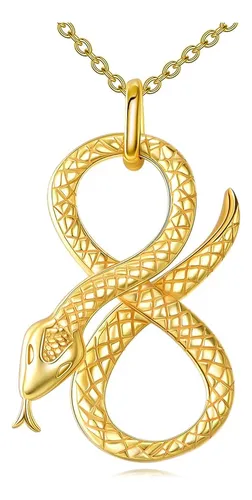 comprar Delicado Collar De Serpiente Chapado En Oro Collar De Plata