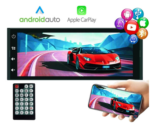 Central Multimídia Mp5 1 Din Touch Carplay Android Auto