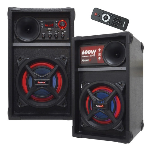 Alto-falante Amvox Aca 601 New X com bluetooth preto 110V/220V 