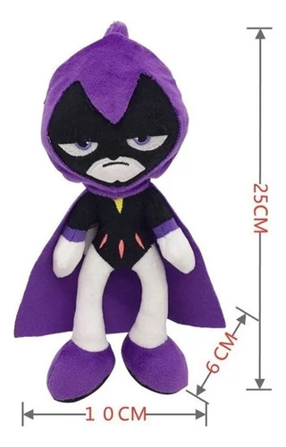 Brinquedo De Natal De Pelúcia Z Teen Titans Go Raven Doll