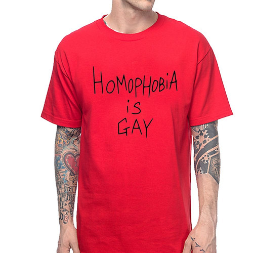 Remera De Hombre Homophobia Is Gay Orgullo Lgbt Frases